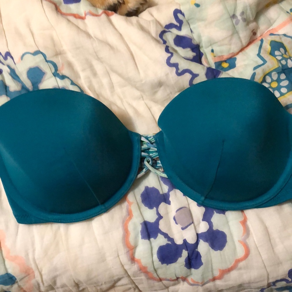 3/$12 VS strappy turquoise bikini